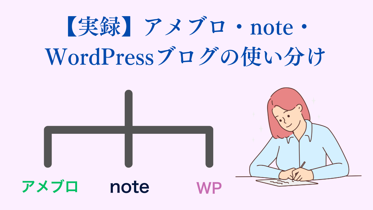 アメブロ・note・WordPressの使い分け　ミラーサイトは大丈夫？