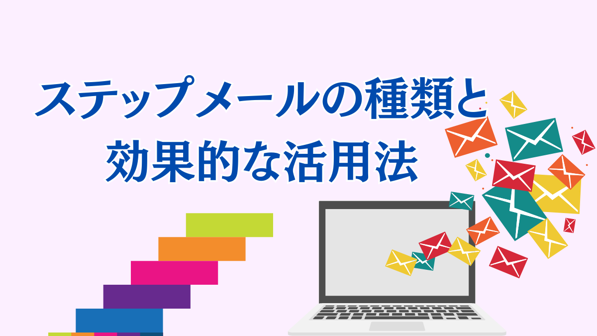 ステップメールの種類と活用法について書いた記事のアイキャッチ画像